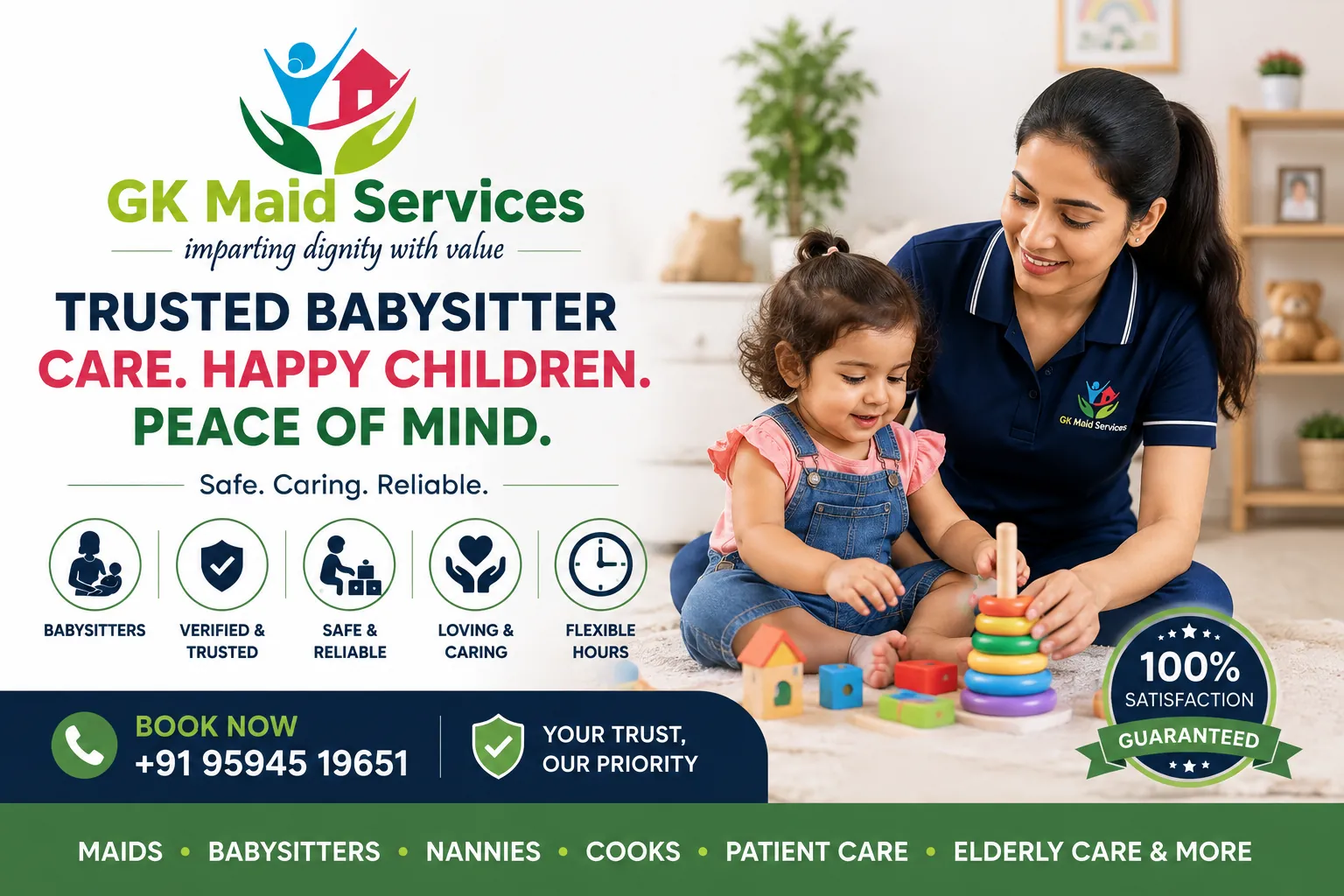 Best Babysitter Agency to Hire Babysitter Services On GKMaidServices.com